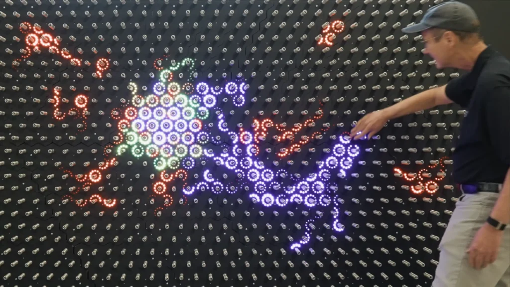 Interactive quantum technology display during the SC Quantathon innovation competition